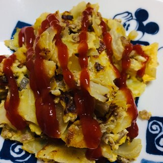 豚ひき肉と卵と野菜の炒め物